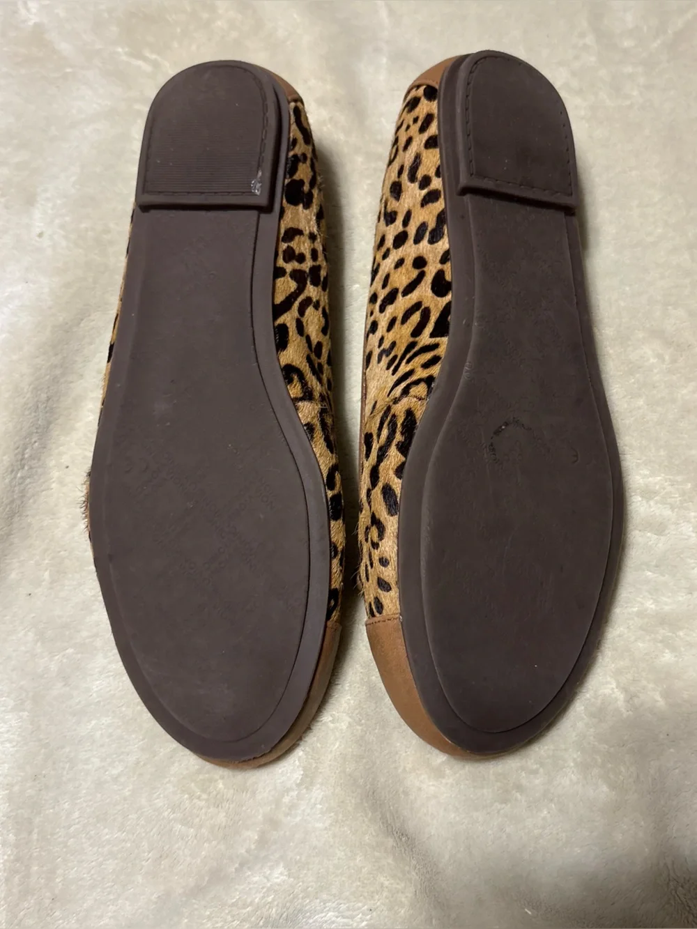 Vionic Leopard-Print Ballet Flats with Brown Toe Cap